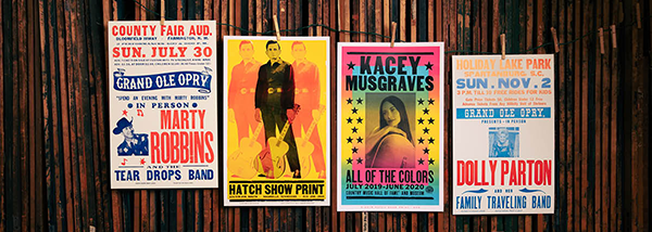 Hatch Show Prints posters.